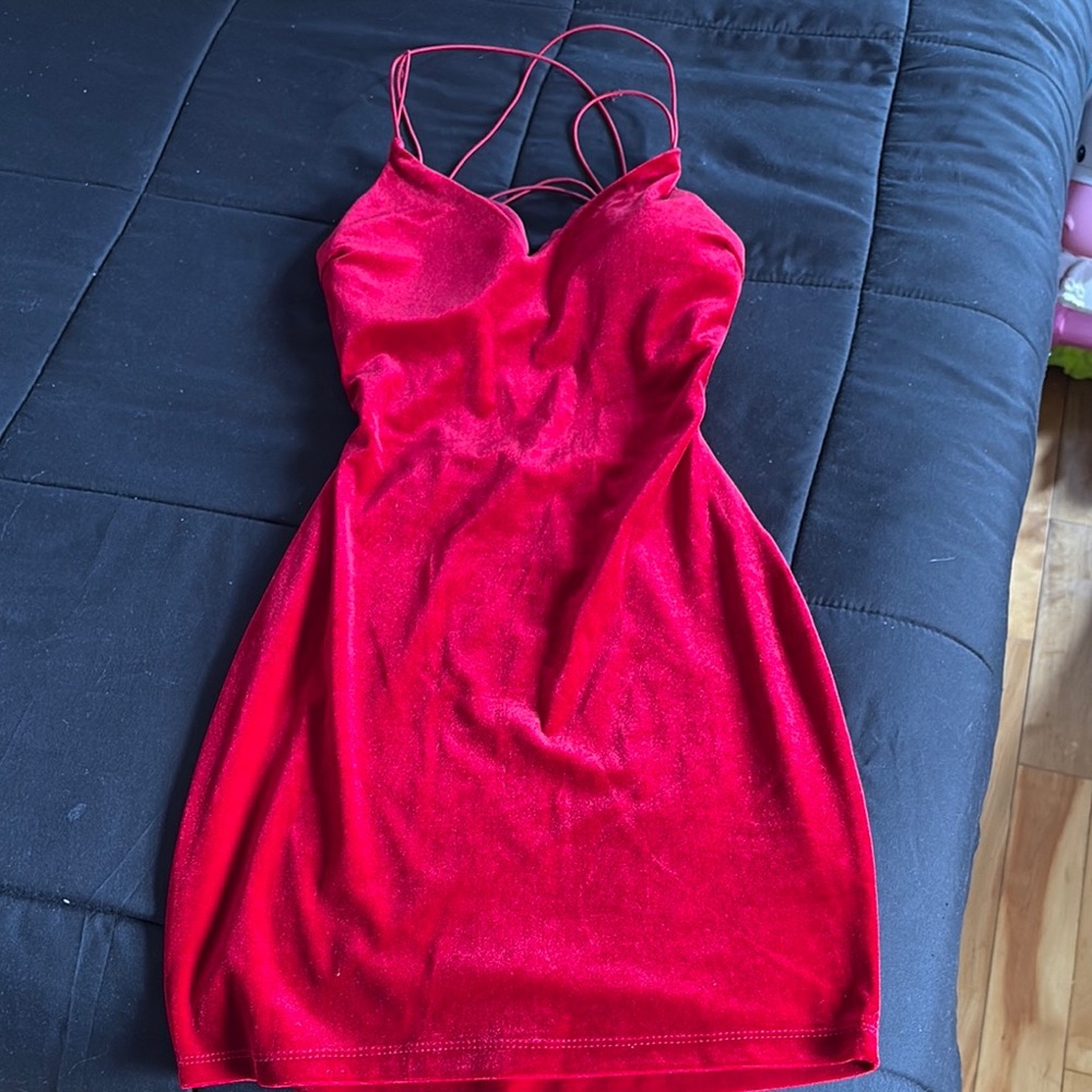 Windsor Strappy Red Mini Dress